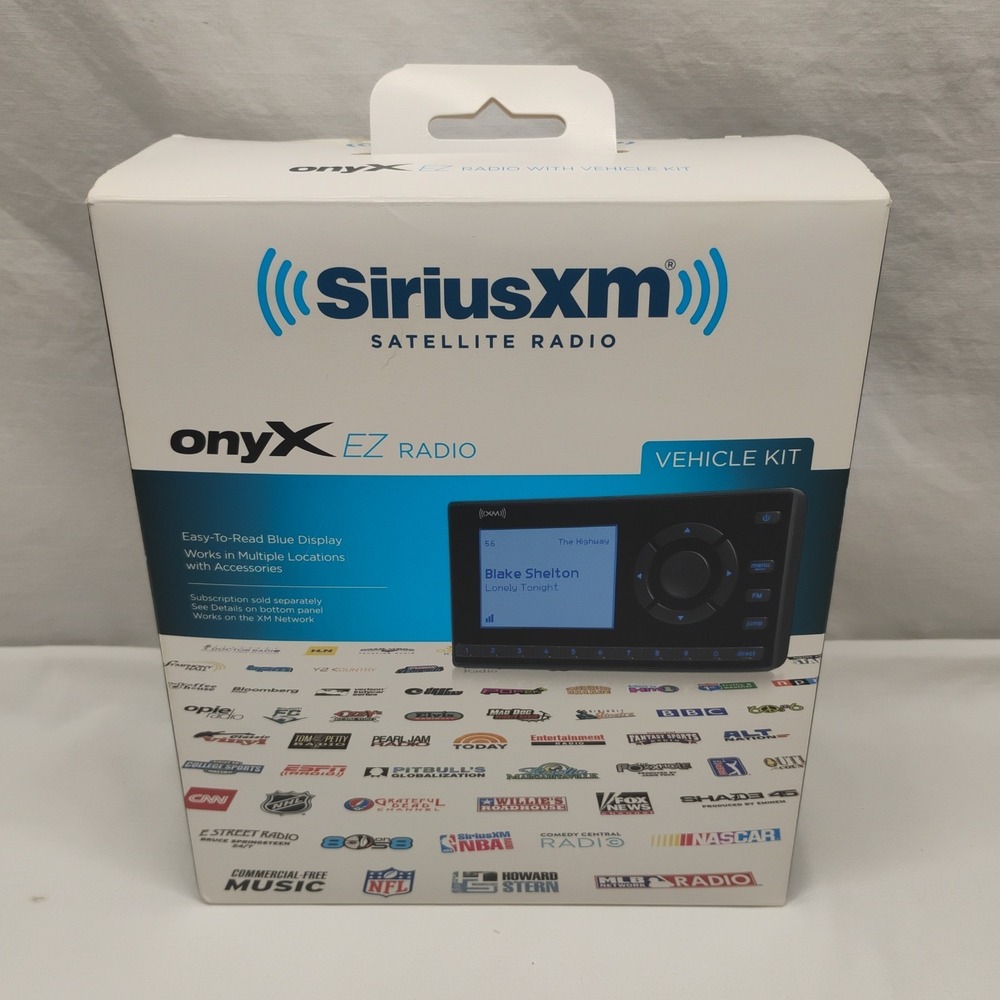 SiriusXM XEZ1V1 Onyx EZ Satellite Radio with Vehicle Kit Black New Open Box
